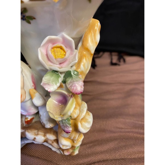 Ucagco Ceramics Set of Two (2) Figurine Vases, Girl with Duck and Boy with Duck. - Picture 10 of 16